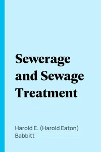 Sewerage and Sewage Treatment_cover