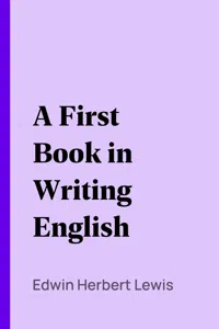 A First Book in Writing English_cover