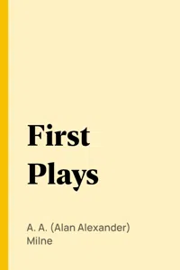 First Plays_cover