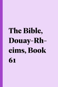 The Bible, Douay-Rheims, Book 61_cover