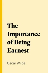 The Importance of Being Earnest_cover