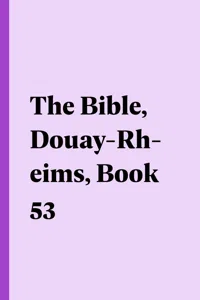 The Bible, Douay-Rheims, Book 53_cover