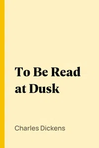 To Be Read at Dusk_cover