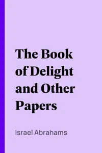 The Book of Delight and Other Papers_cover