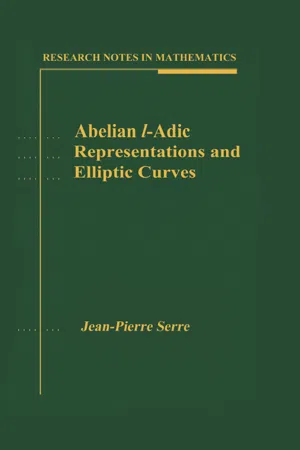 Abelian l-Adic Representations and Elliptic Curves