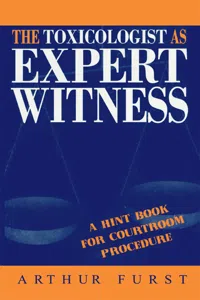 The Toxicologist as Expert Witness_cover