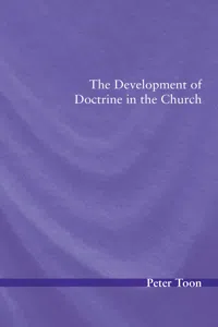 The Development of Doctrine in the Church_cover