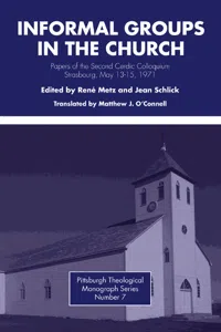 Informal Groups in the Church_cover