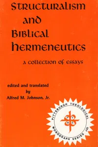 Structuralism and Biblical Hermeneutics_cover