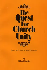 The Quest for Church Unity_cover