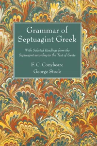 Grammar of Septuagint Greek_cover