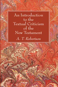 An Introduction to the Textual Criticism of the New Testament_cover