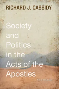 Society and Politics in the Acts of the Apostles_cover