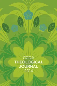 CCDA Theological Journal, 2014 Edition_cover