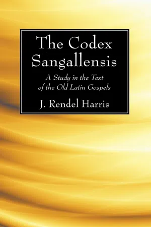 The Codex Sangallensis