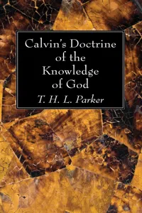 Calvin's Doctrine of the Knowledge of God_cover