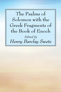 The Psalms of Solomon with the Greek Fragments of the Book of Enoch_cover