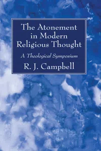 The Atonement in Modern Religious Thought_cover