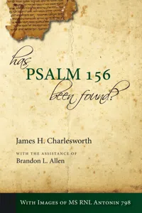 Has Psalm 156 Been Found?_cover