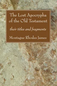 The Lost Apocrypha of the Old Testament_cover