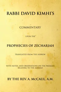 Commentary upon the Prophecies of Zechariah_cover