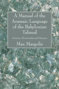 A Manual of the Aramaic Language of the Babylonian Talmud_cover