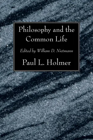 Philosophy and the Common Life