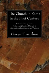 The Church in Rome in the First Century_cover