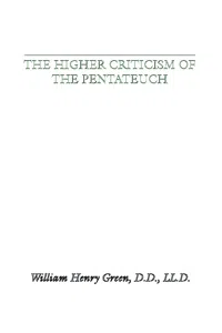 The Higher Criticism of the Pentateuch_cover