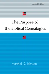 The Purpose of the Biblical Genealogies_cover