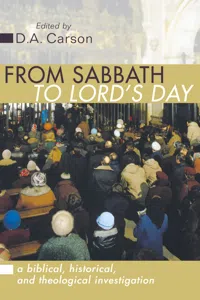 From Sabbath to Lord's Day_cover