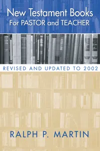 New Testament Books for Pastor and Teacher: Revised and Updated to 2002_cover