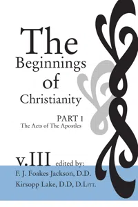 The Beginnings of Christianity: The Acts of the Apostles_cover