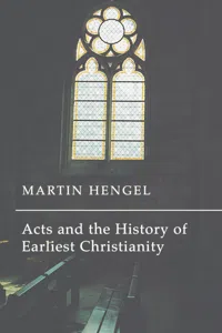 Acts and the History of Earliest Christianity_cover