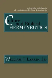 Culture and Biblical Hermeneutics_cover