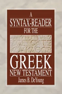 A Syntax-Reader for the Greek New Testament_cover