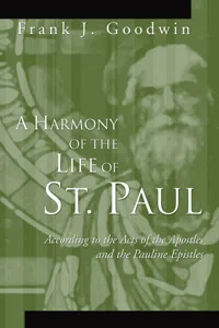 A Harmony of the Life of St. Paul_cover