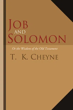 Job and Solomon