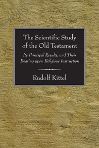 The Scientific Study of the Old Testament_cover