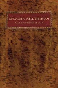 Linguistic Field Methods_cover