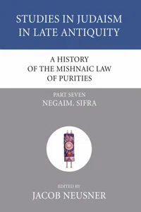 A History of the Mishnaic Law of Purities, Part 7_cover