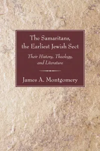 The Samaritans, the Earliest Jewish Sect_cover