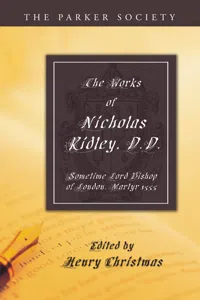 The Works of Nicholas Ridley, D.D._cover