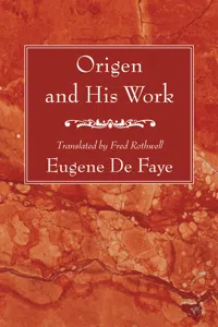 Origen and His Work_cover