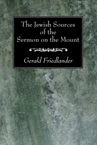 The Jewish Sources of the Sermon on the Mount_cover