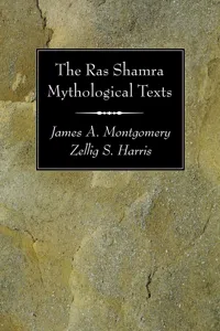 The Ras Shamra Mythological Texts_cover