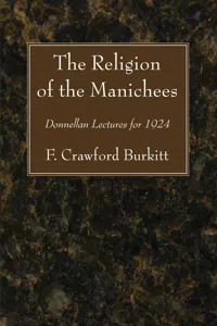 The Religion of the Manichees_cover