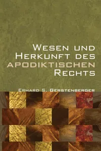 Wesen und Herkunft des Apodiktischen Rechts_cover