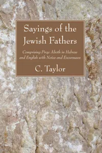 Sayings of the Jewish Fathers_cover