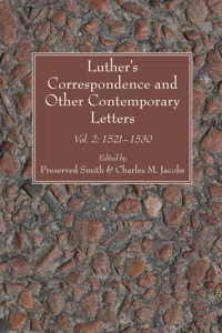 Luther's Correspondence and Other Contemporary Letters_cover